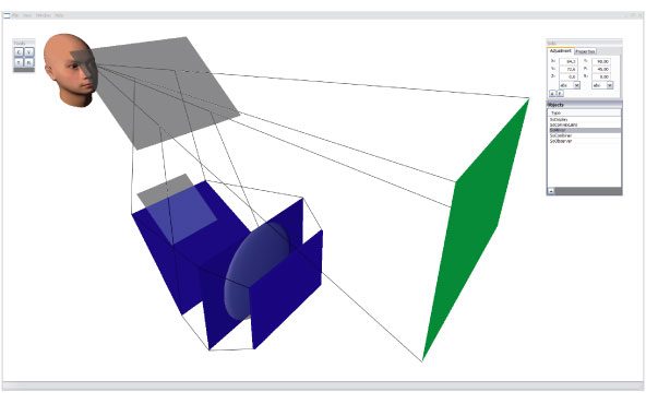 Parts of the optical path are outside the geometry of some objects